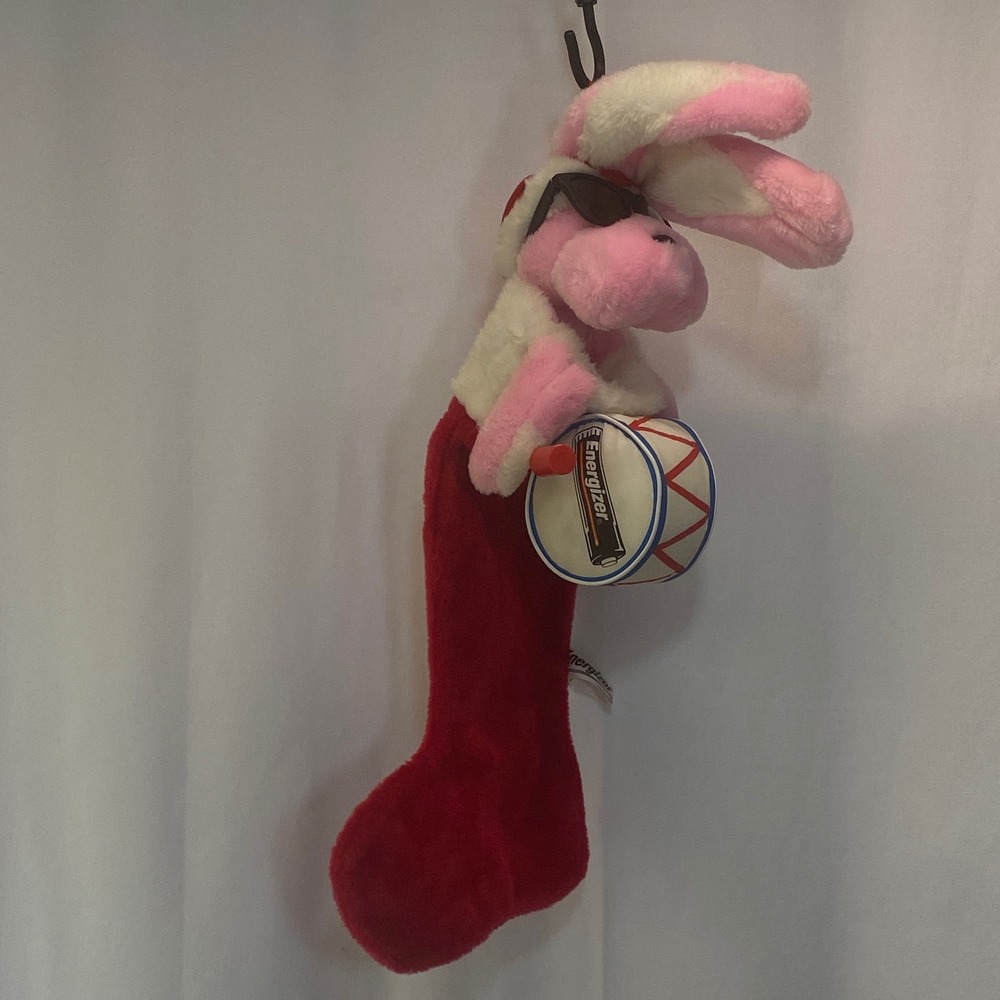 Energizer Bunny Plush Christmas Stocking Cooler Sunglasses Drum 1993 Vintage